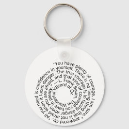 Llavero Wizard of Oz courage quote keychain