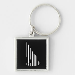 Llavero WOLF BAR CODE Diseño de patrón de código de barras