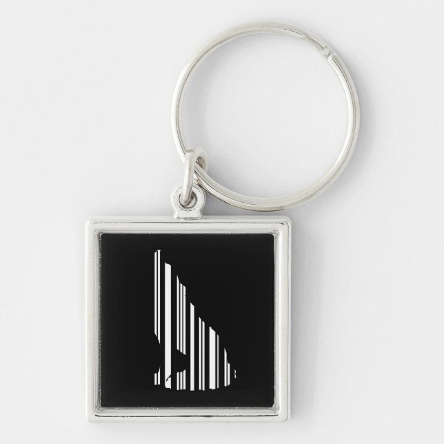 Llavero WOLF BAR CODE Diseño de patrón de código de barras (Frente)
