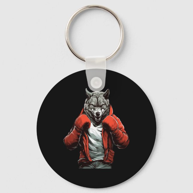Llavero Wolf Boxer Boxeo Artes Marciales Mixtas Kickboxing (Anverso)