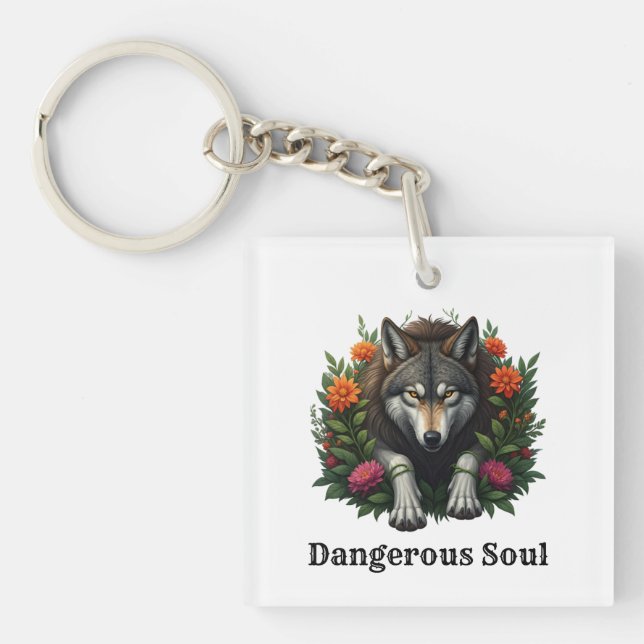 Llavero Wolf Dangerous Soul (Frente)