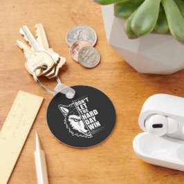 Llavero Wolf Don't Let The Hard Day Win Quote Art