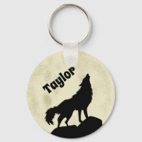 Wolf Howling en el Ilustracion de la Luna Personal