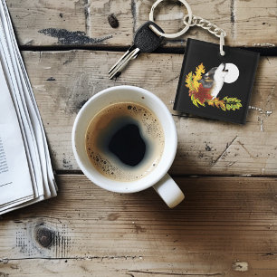 Llavero Wolf Howling Moon