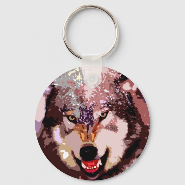 Llavero Wolf in Snow (Anverso)