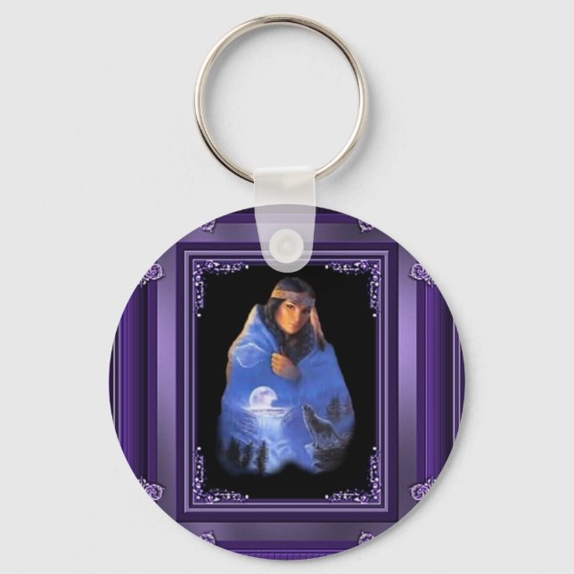 Llavero Wolf Indian Maiden Keychain (Anverso)