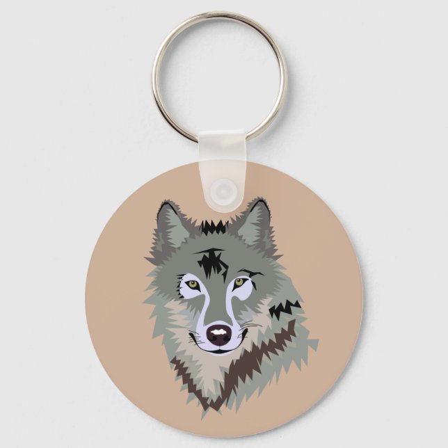 Llavero Wolf Keychain realista (Anverso)