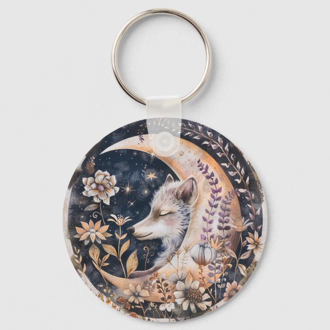 Llavero Wolf Moon Keychain (Anverso)