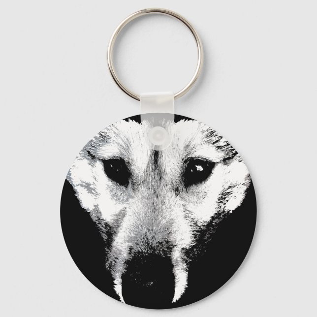 Llavero Wolf Pup Keychain Wild Dog Keepsakes & Gifts (Anverso)