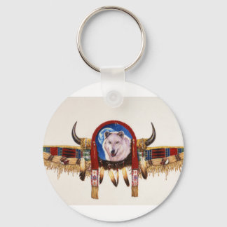Llavero Wolf Shield Native American