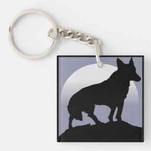 LLAVERO WOLF SILHOUETTE