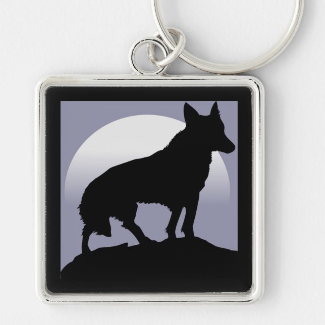 LLAVERO WOLF SILHOUETTE (Frente)