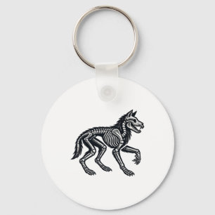 Llavero Wolf Skeleton Halloween