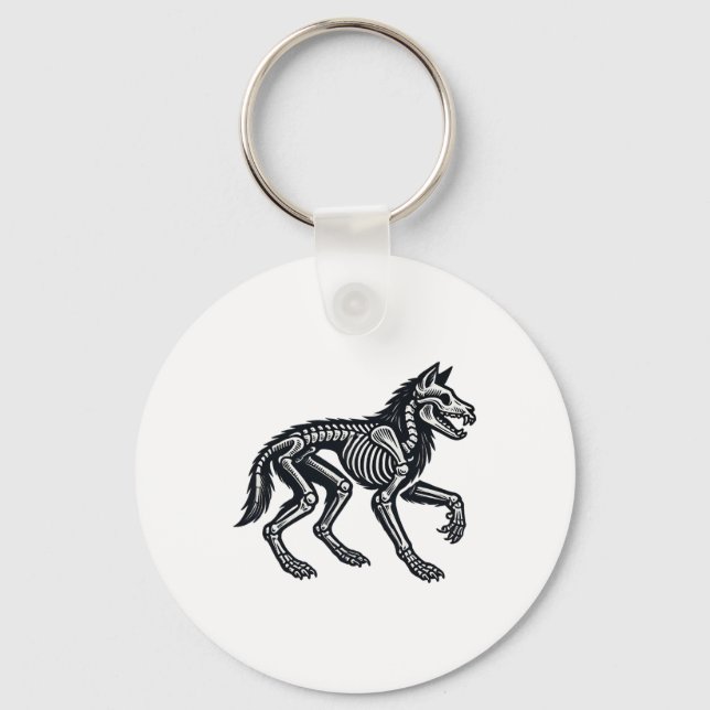 Llavero Wolf Skeleton Halloween (Anverso)