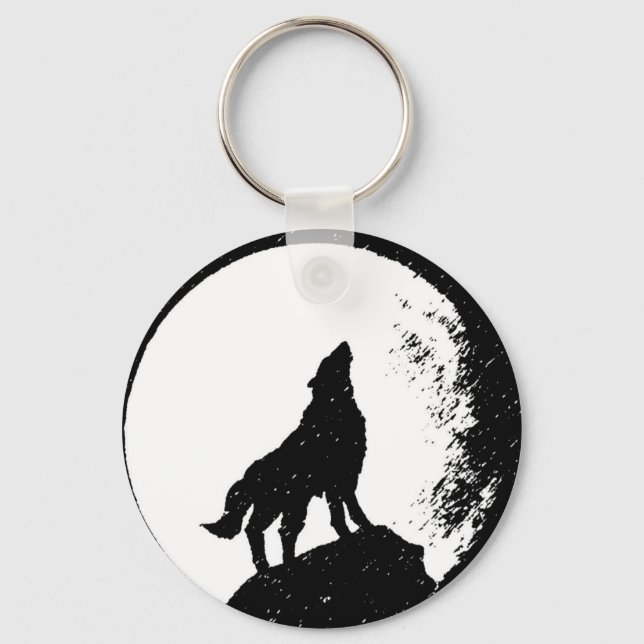 Llavero Wolf y Moon Silhoutte (Anverso)
