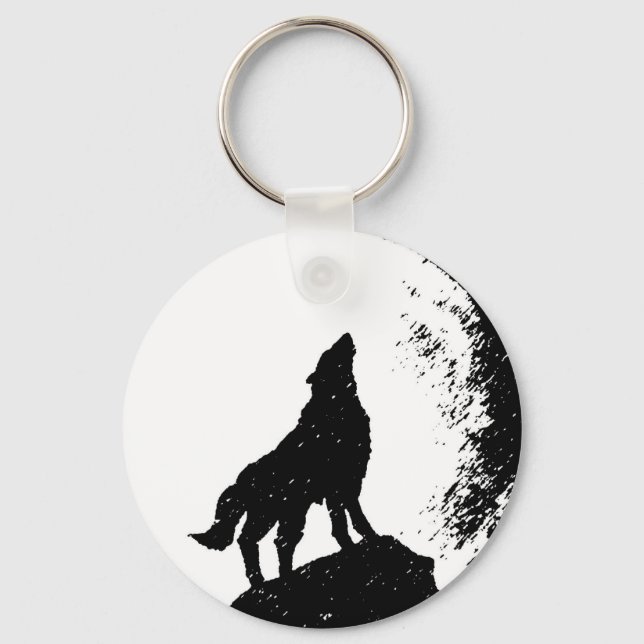 Llavero Wolf y Moon Silhoutte (Anverso)