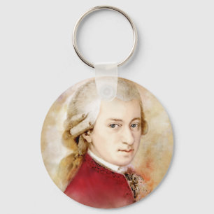 Llavero Wolfgang Amadeus Mozart im Aquarell Stil