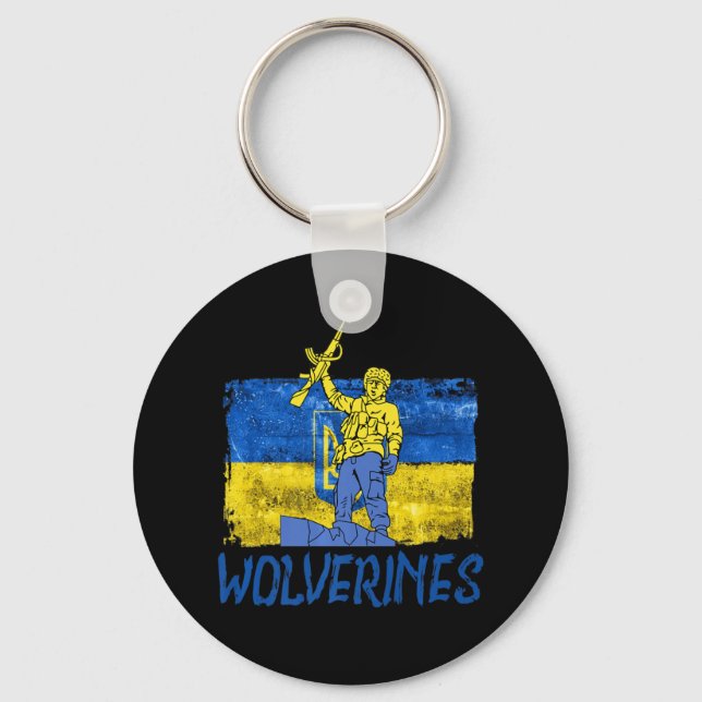 Llavero Wolverines apoyan a Ucrania (Anverso)