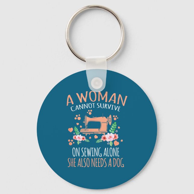 Llavero Woman Funny Sewing Quote  (Anverso)