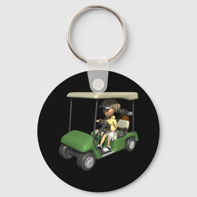 Llavero Woman Golfer Cart (Anverso)
