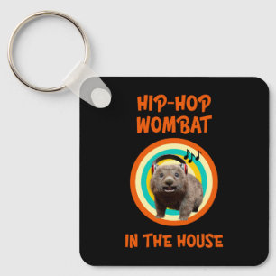 Llavero Wombat divertido de Hip-hop en la casa