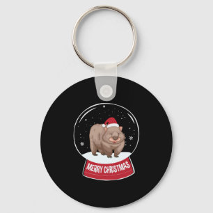 Llavero Wombat Merry Christmas Snowball
