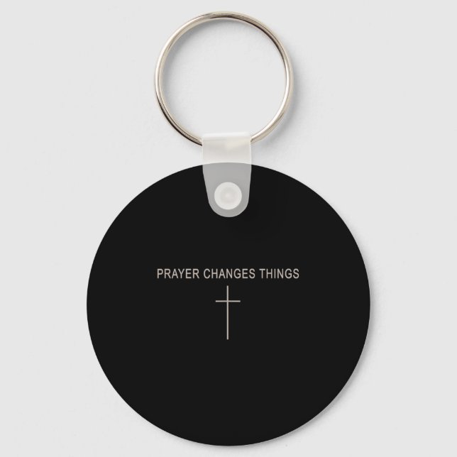 Llavero Women Prayer Changes Things Christian Minimalist T (Anverso)
