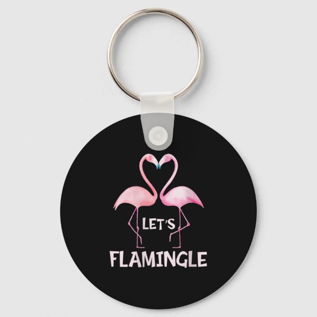 Llavero Womens Cute Let's Flamingle Nk Flamingo Summer Lov (Anverso)