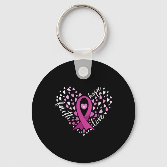 Llavero Womens Faith Hope Love Breast Cancer Awareness N  (Anverso)
