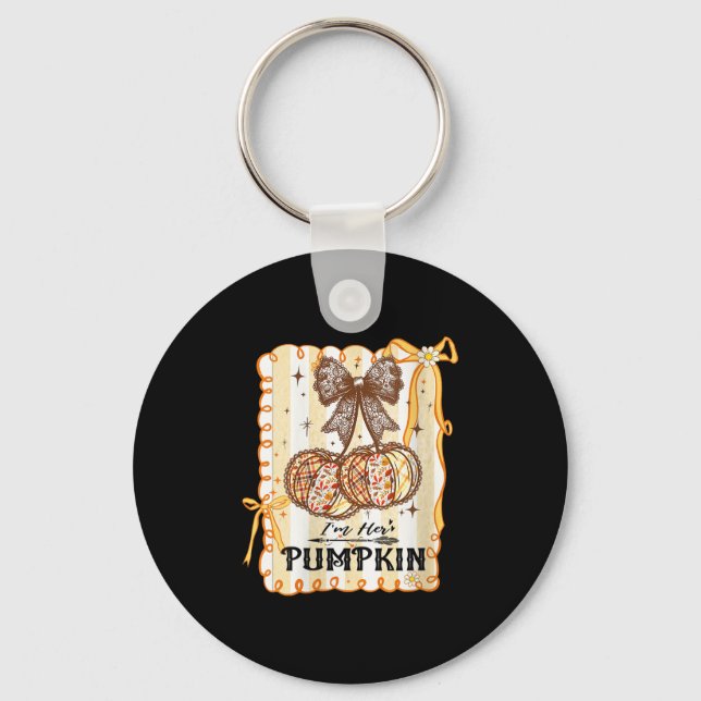 Llavero Womens I'm Her Pumpkin Cherry Couple Coquette Bow  (Anverso)