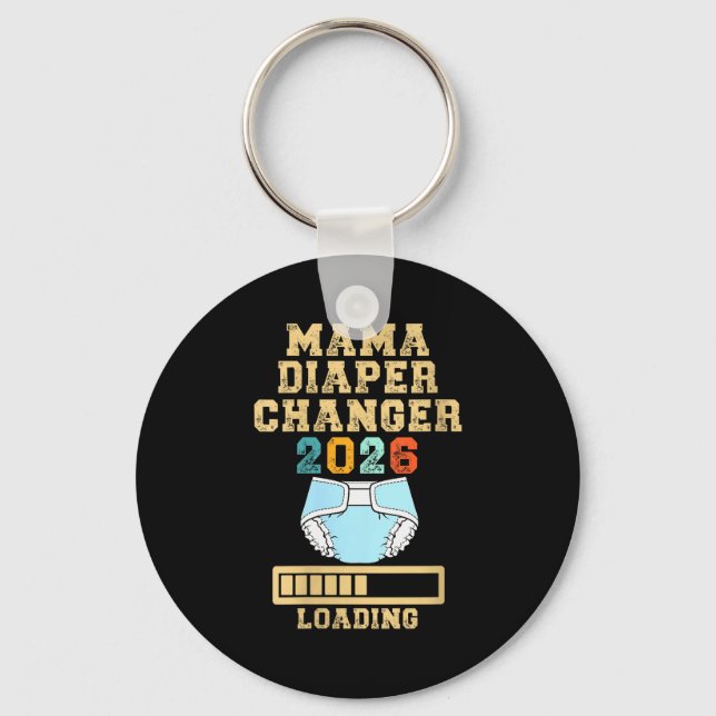 Llavero Womens Mama Diaper Changer 2026 New Baby Loading F (Anverso)