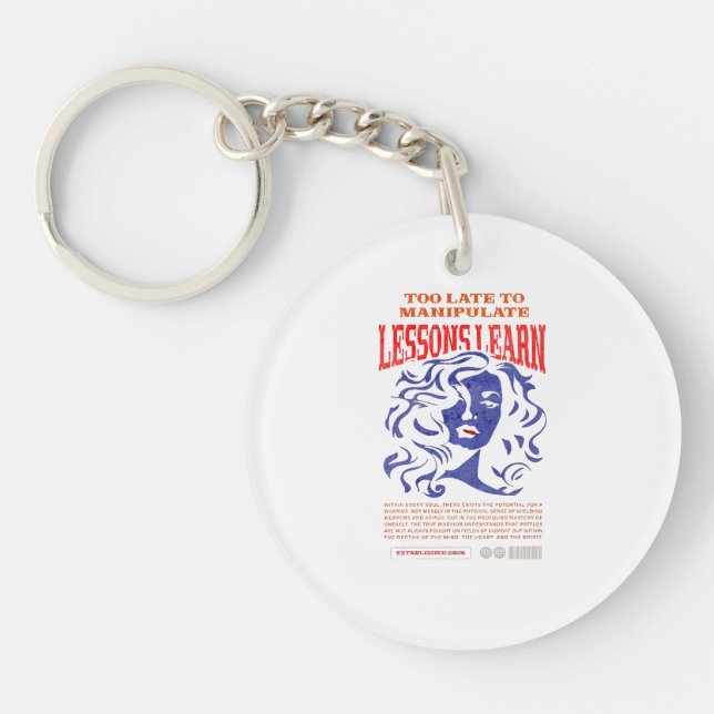 LLAVERO WOMEN'S MANIPULATE LESSONS LEARN ACRYLIC KEYCHAIN  (Frente)