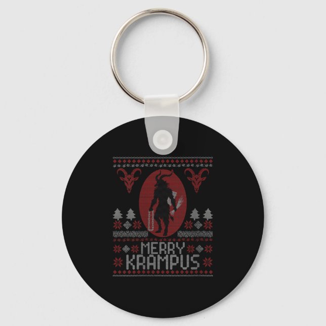 Llavero Womens Merry Krampus Horror Creepy Evil Funny Ugly (Anverso)