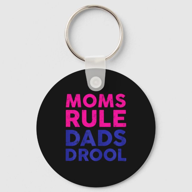 Llavero Womens Moms Rule Dads Drool Funny Mother's Day Gra (Anverso)