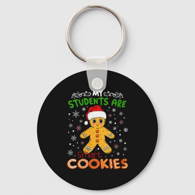 Llavero Womens My Students Are Smart Cookies Christmas Gin (Anverso)