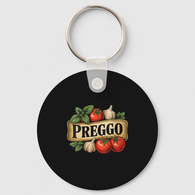 Llavero Womens Preggo Costume Pregnancy Announcement Prego (Anverso)