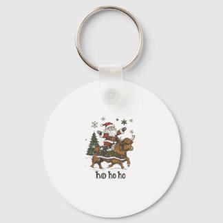 Llavero Womens Xmas Tree Lighting Santa Riding Highland Co