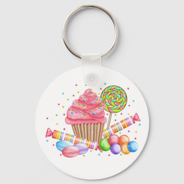 Llavero Wonderland Cupcake Candy Lollipop Sweet Tarts (Anverso)