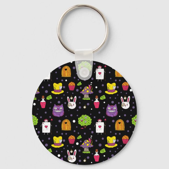 Llavero Wonderland negro (Anverso)