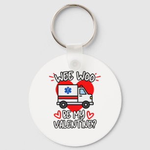 Llavero Woo Be My Valentine Emt Paramedic Ems Ambulanc