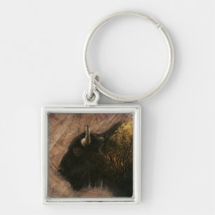 Llavero Wood Bison Buffalo