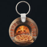 Llavero Wood-Fired Pepperoni Pizza Rustic Italian<br><div class="desc">The irresistible aroma of a perfectly blistered wood-fired pizza straight from a traditional brick oven. This warm, painterly scene captures a golden, bubbly pepperoni pizza fresh from the flames, surrounded by glowing embers and rustic terracotta. Mouthwatering, cozy, and full of authentic Italian soul a true love letter to pizza passion....</div>