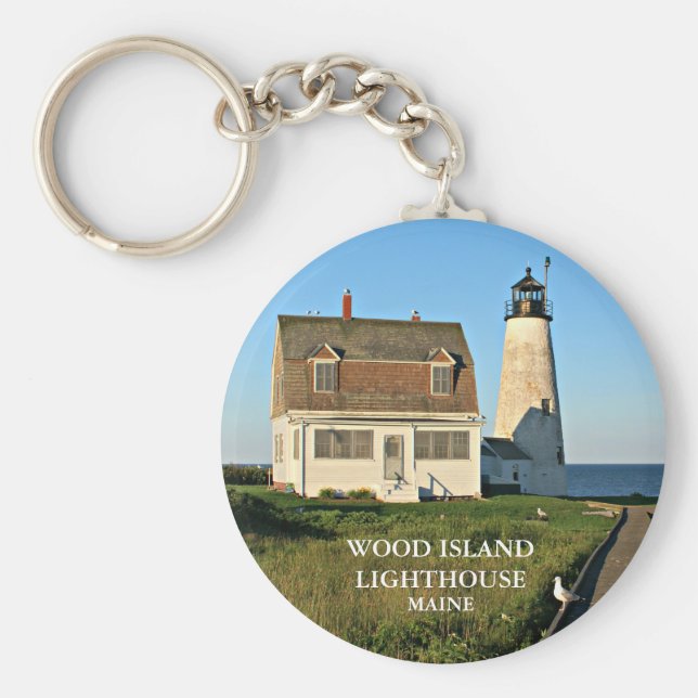 Llavero Wood Island Lighthouse Maine Keychain (Frente)