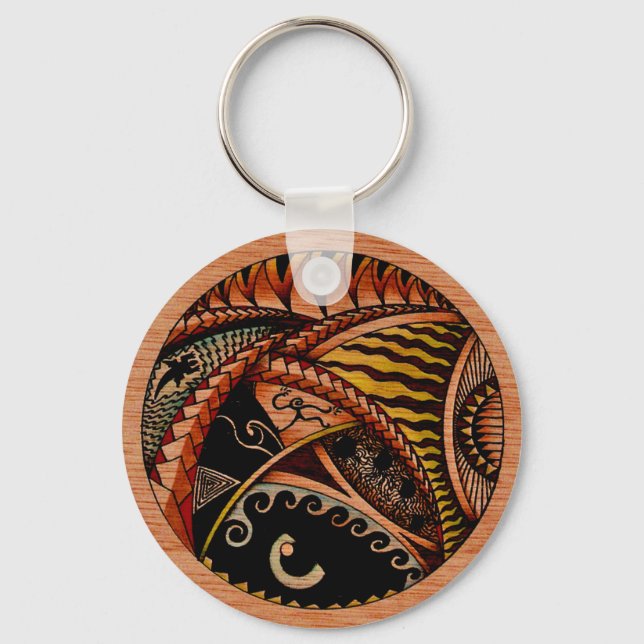 Llavero Wood Tattoo (Anverso)