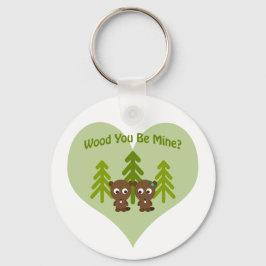Llavero Wood You Be Mine Beaver Love