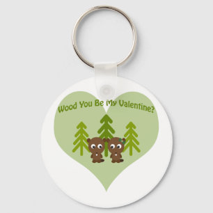 Llavero Wood You Be My Valentine