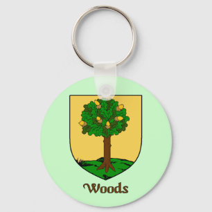 Llavero Woods Family Shield Keychain