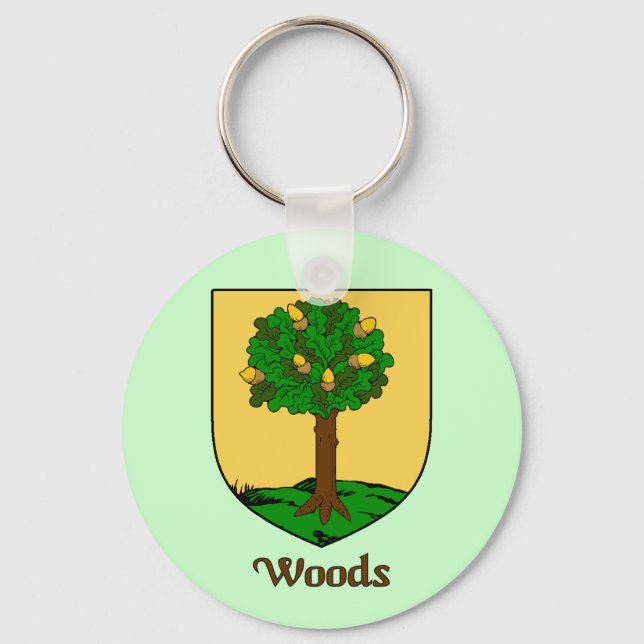 Llavero Woods Family Shield Keychain (Anverso)