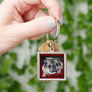 Llavero Woof, Pug Keychain