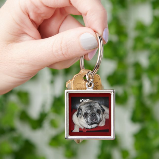 Llavero Woof, Pug Keychain (Mano)